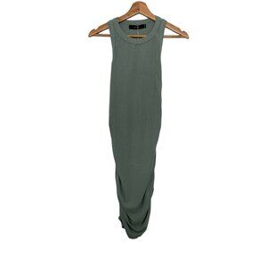 NWT HAEOF Pistacho Body-Hugging Sleeveless Textured Midi Dress